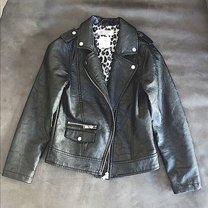 H&M Leather Faux Girls Jacket 7-8Y